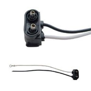 2 male prong light wiring plug with two wires only