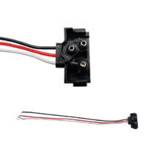 3 male prong light wiring plug with three wires only