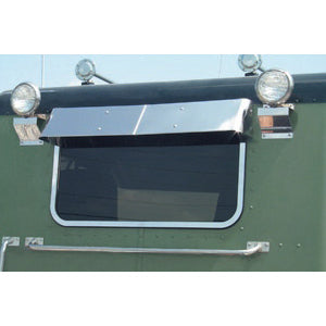 Peterbilt 379 stainless steel sleeper/day cab rear window drop visor