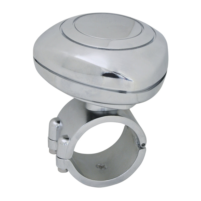 Chrome plastic steering wheel spinner knob