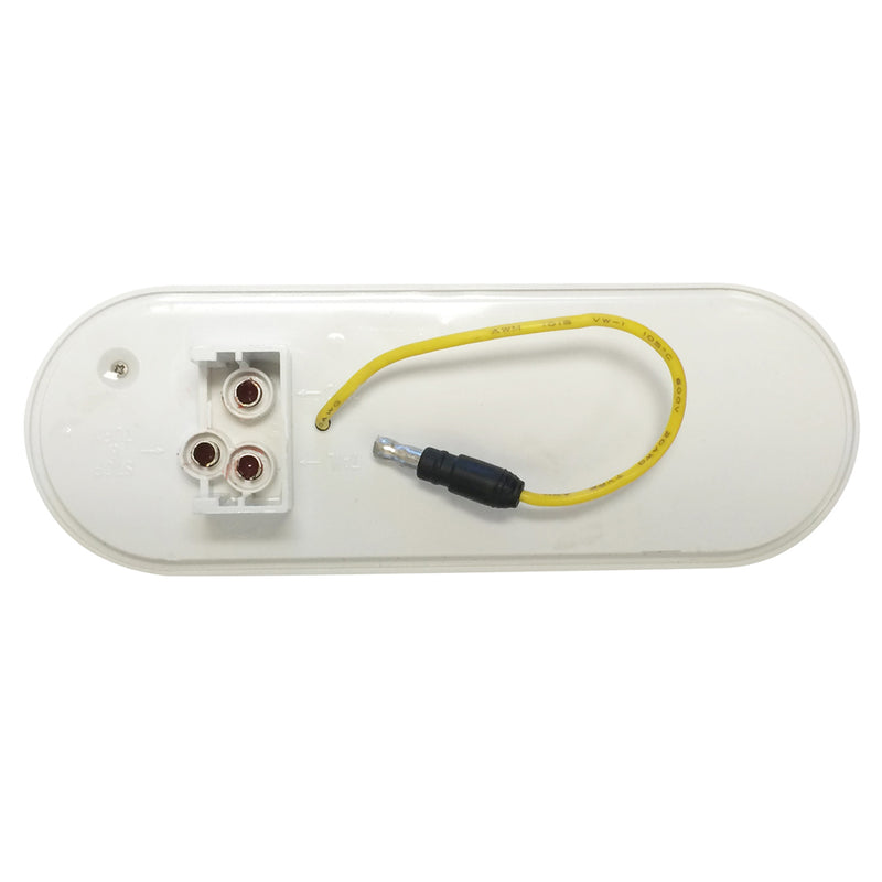 Dual Revolution Amber/Blue oval 12 diode LED marker/turn signal/auxiliary light - CLEAR lens