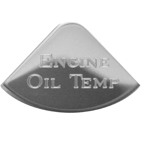 Rockwood Freightliner/Kenworth stainless steel 1/4 moon gauge emblem