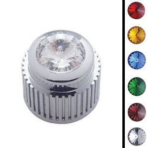 Chrome plastic small control knob with jewel
