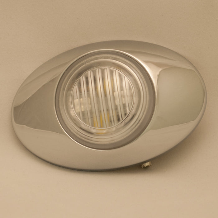 M3 Generation Amber 2 diode LED mini-oval marker light - CLEAR lens