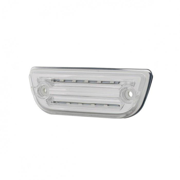 Peterbilt 579/Kenworth T660 amber 9 diode LED replacement visor light w/OEM plug - CLEAR lens