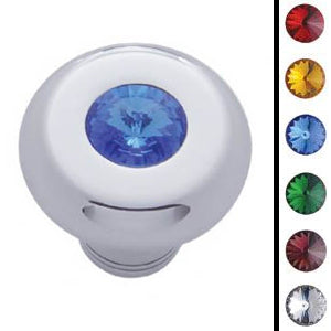 Deluxe small chrome dash knob w/jewel - SINGLE