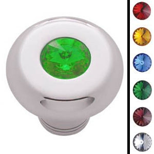 Deluxe small chrome dash knob w/jewel - SINGLE