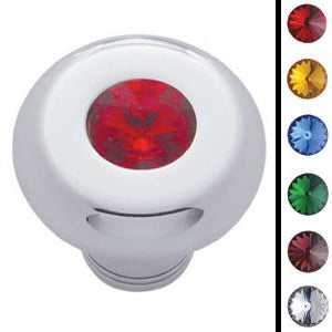 Deluxe small chrome dash knob w/jewel - SINGLE
