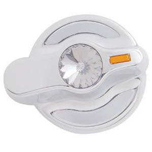 International chrome plastic air conditioner/heater control knob with jewel