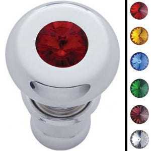 Chrome deluxe lighter dash knob with jewel