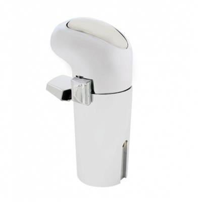 Chrome plastic lower gear shift skirt with flat bottom