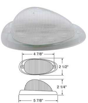 Amber 15 diode LED Freightliner turn signal light - CLEAR lens