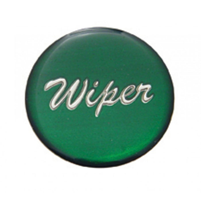 "Wiper" glossy sticker for small chrome dash knobs