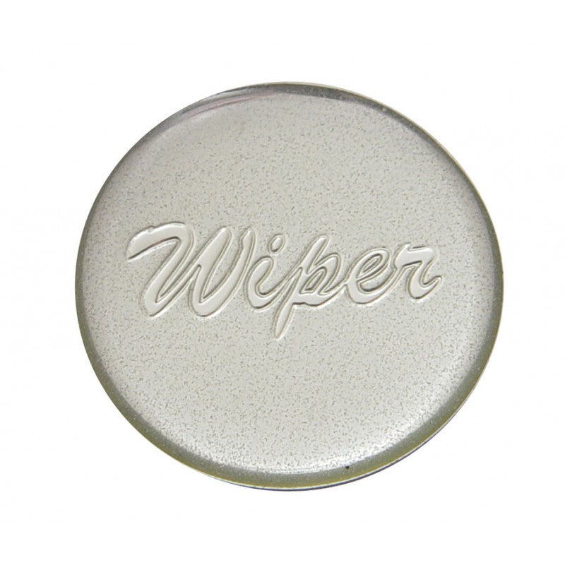 "Wiper" glossy sticker for small chrome dash knobs