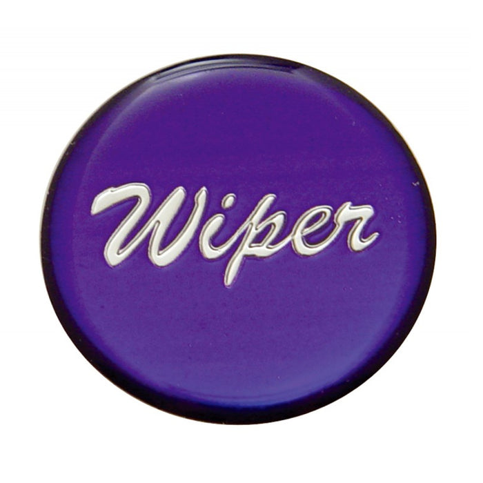 "Wiper" glossy sticker for small chrome dash knobs
