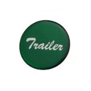 "Tractor" or "Trailer" glossy sticker for large universal chrome knobs