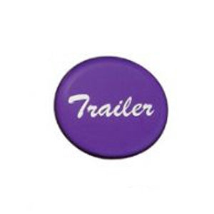 "Tractor" or "Trailer" glossy sticker for large universal chrome knobs