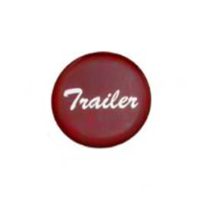"Tractor" or "Trailer" glossy sticker for large universal chrome knobs