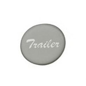 "Tractor" or "Trailer" glossy sticker for large universal chrome knobs
