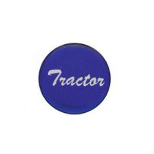 "Tractor" or "Trailer" glossy sticker for large universal chrome knobs