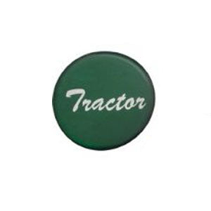 "Tractor" or "Trailer" glossy sticker for large universal chrome knobs