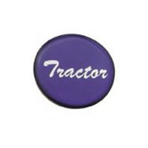 "Tractor" or "Trailer" glossy sticker for large universal chrome knobs