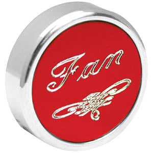 "Fan" aluminum plate for small chrome dash knobs