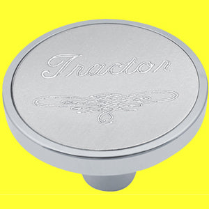 "Tractor" or "Trailer" aluminum plate for large universal chrome knobs