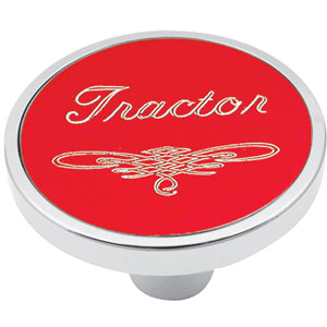 "Tractor" or "Trailer" aluminum plate for large universal chrome knobs
