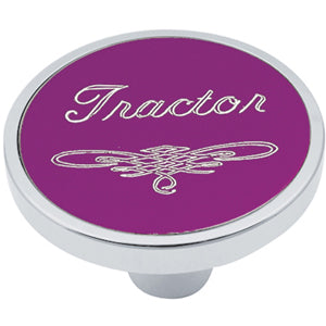 "Tractor" or "Trailer" aluminum plate for large universal chrome knobs