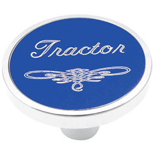 "Tractor" or "Trailer" aluminum plate for large universal chrome knobs