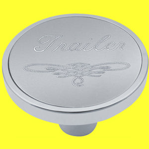 "Tractor" or "Trailer" aluminum plate for large universal chrome knobs