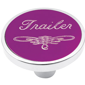 "Tractor" or "Trailer" aluminum plate for large universal chrome knobs