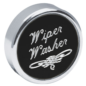 "Wiper/Washer" aluminum plate for small chrome dash knobs