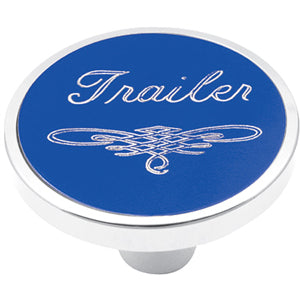 "Tractor" or "Trailer" aluminum plate for large universal chrome knobs