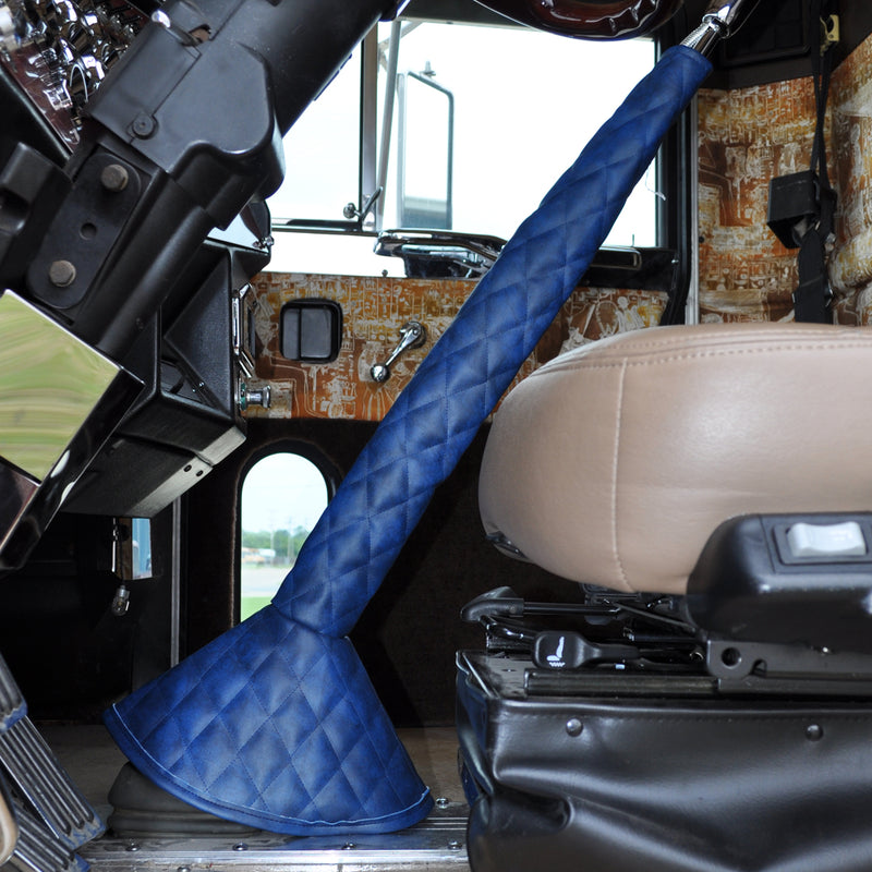 36" quilted vinyl gear shift tower cover and boot with zipper
