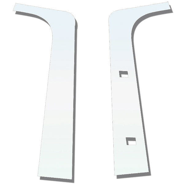 Peterbilt 389 stainless steel interior windshield post covers - PAIR