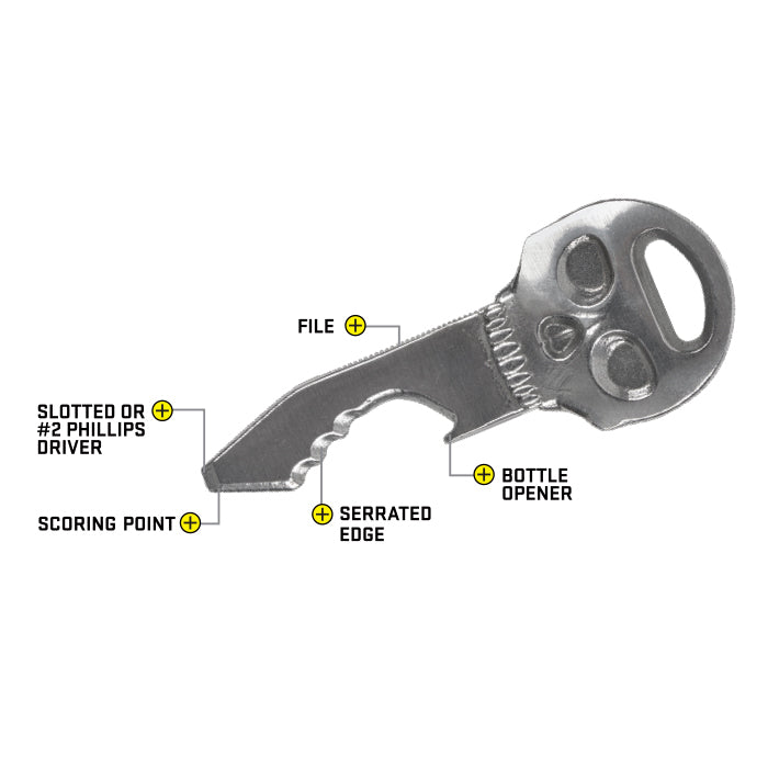 DoohicKey Skullkey multi-tool - screwdriver, bottle opener, and more