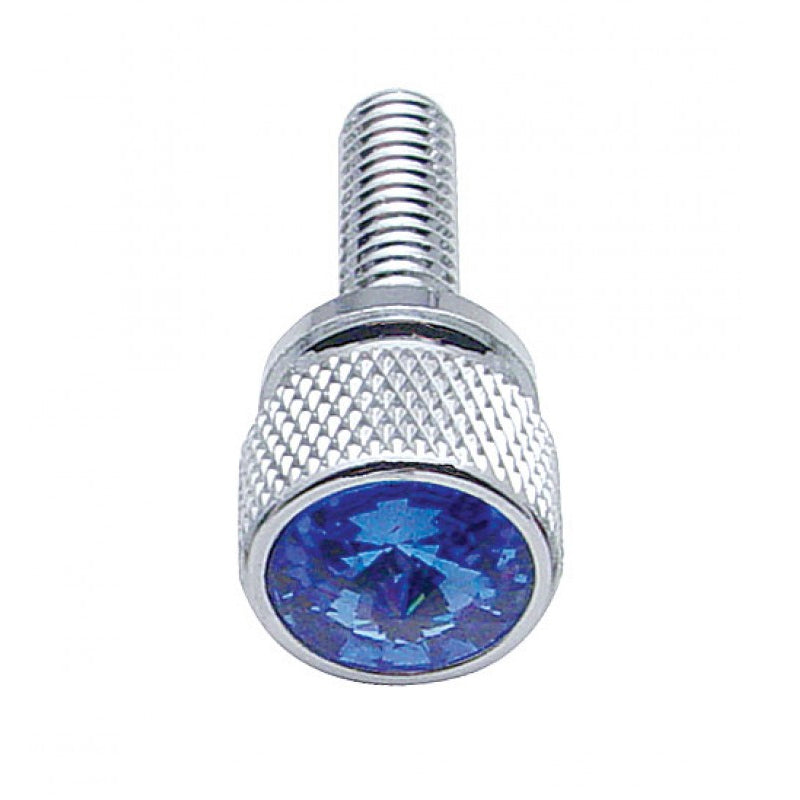 Kenworth -2001 chrome knurled head dash screw w/jewel - PAIR