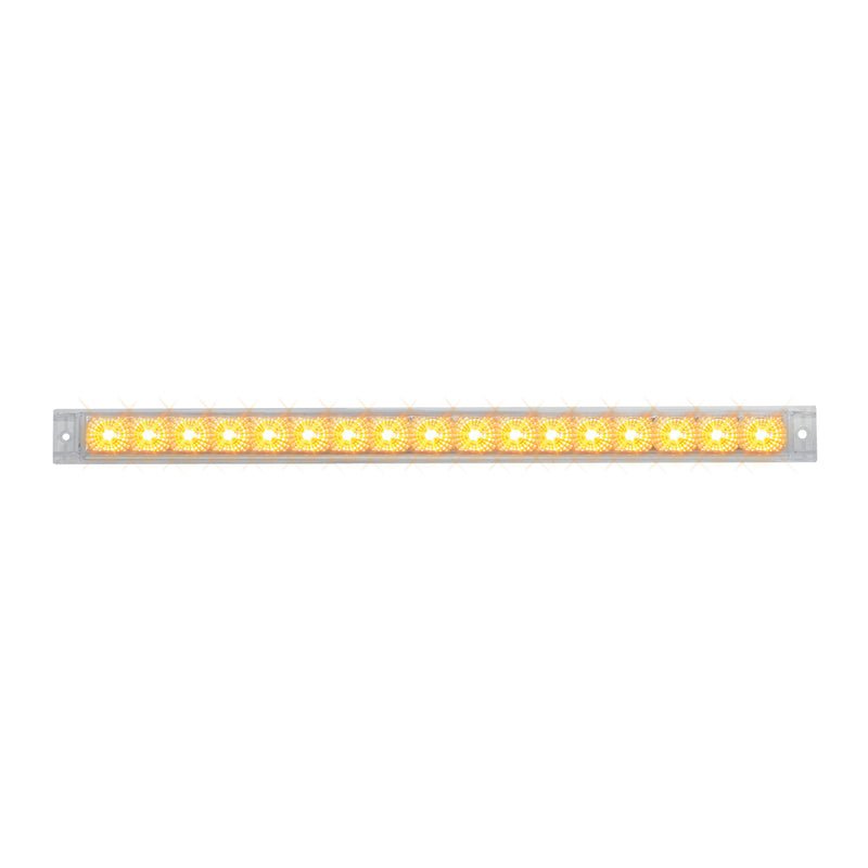 Spyder 20" Amber 17 diode LED turn signal light bar - CLEAR lens