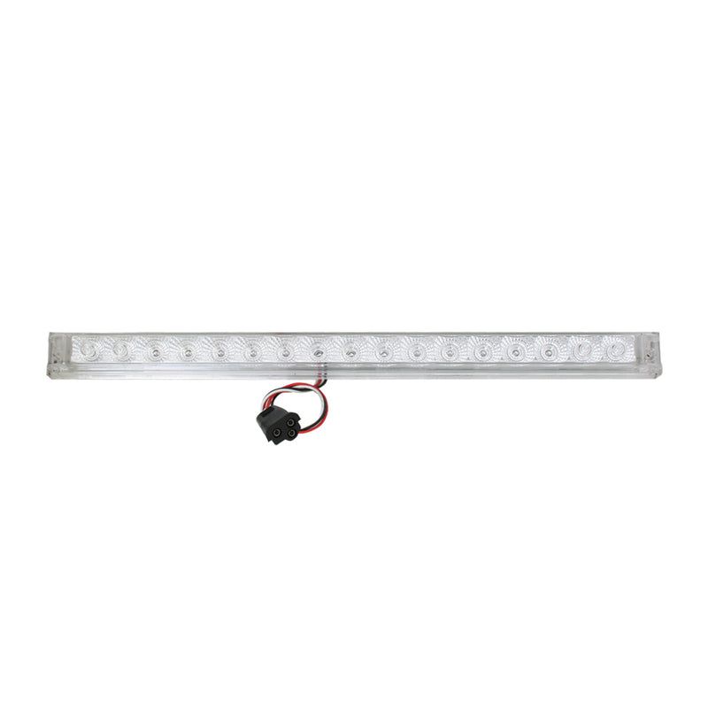 Spyder 20" Amber 17 diode LED turn signal light bar - CLEAR lens
