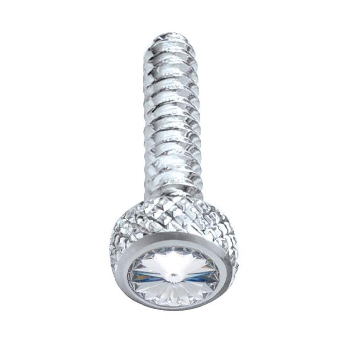 Freightliner short chrome dash screw with jewel - PAIR