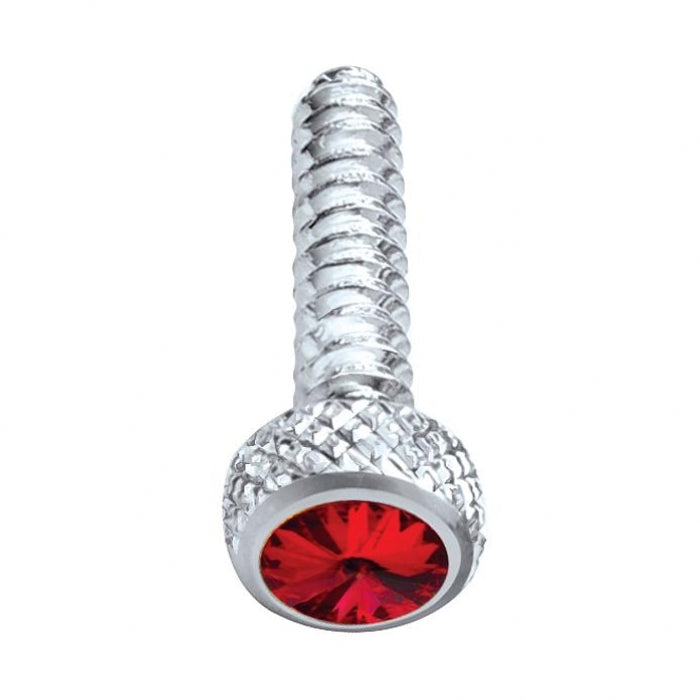 Freightliner short chrome dash screw with jewel - PAIR