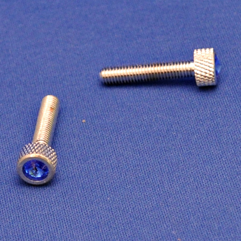 Western Star Constellation chrome dash screw w/jewel - PAIR