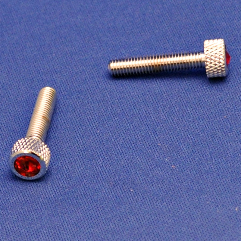 Western Star Constellation chrome dash screw w/jewel - PAIR