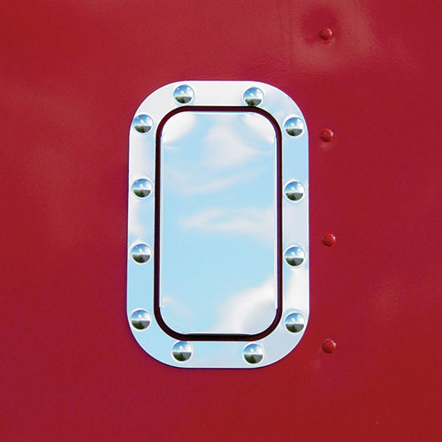 Freightliner Classic/FLD stainless steel sleeper vent cover w/sides and trim ring