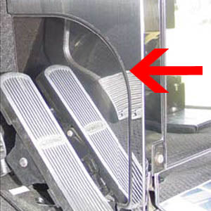 Freightliner Classic/FLD stainless steel driver's side kick panel trim