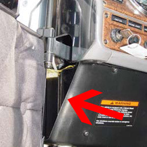 Freightliner Classic/FLD stainless steel lower end dash trim - driver's side