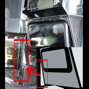 Freightliner Classic/FLD stainless steel passenger's side upper left kick panel trim