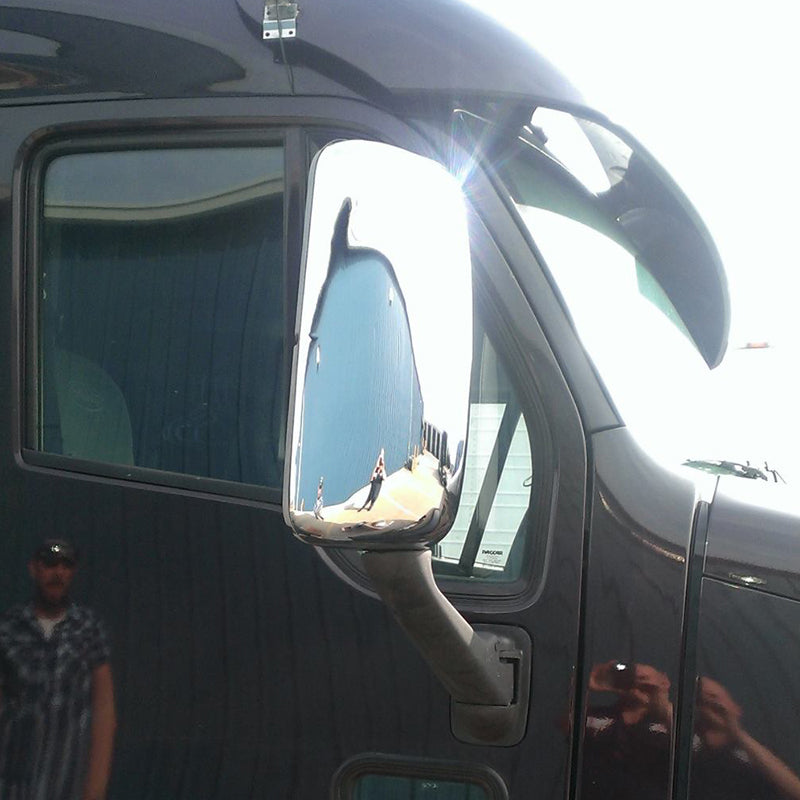 Peterbilt 387 chrome plastic mirror back - SINGLE